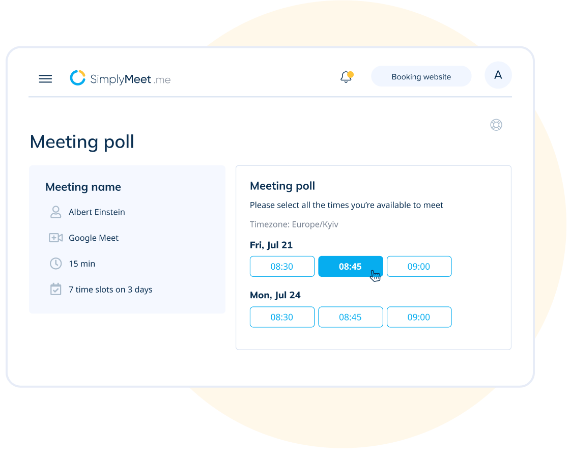 SimplyMeet.me booking page preview - image 2