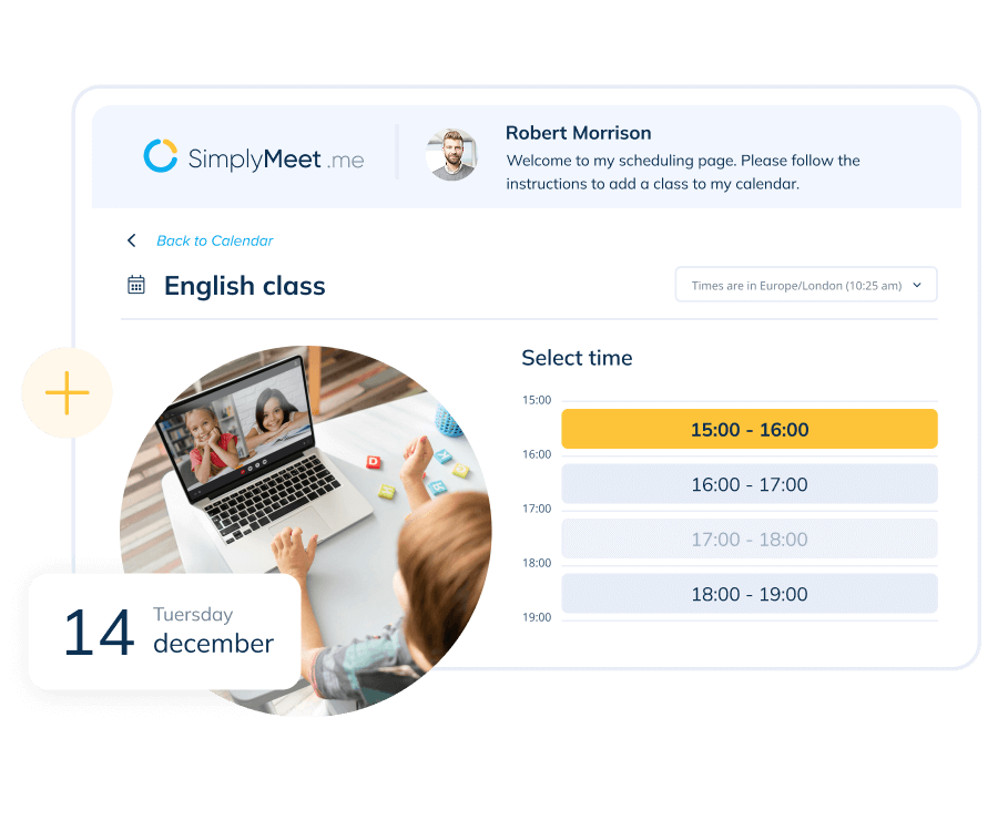 Scheduling page example