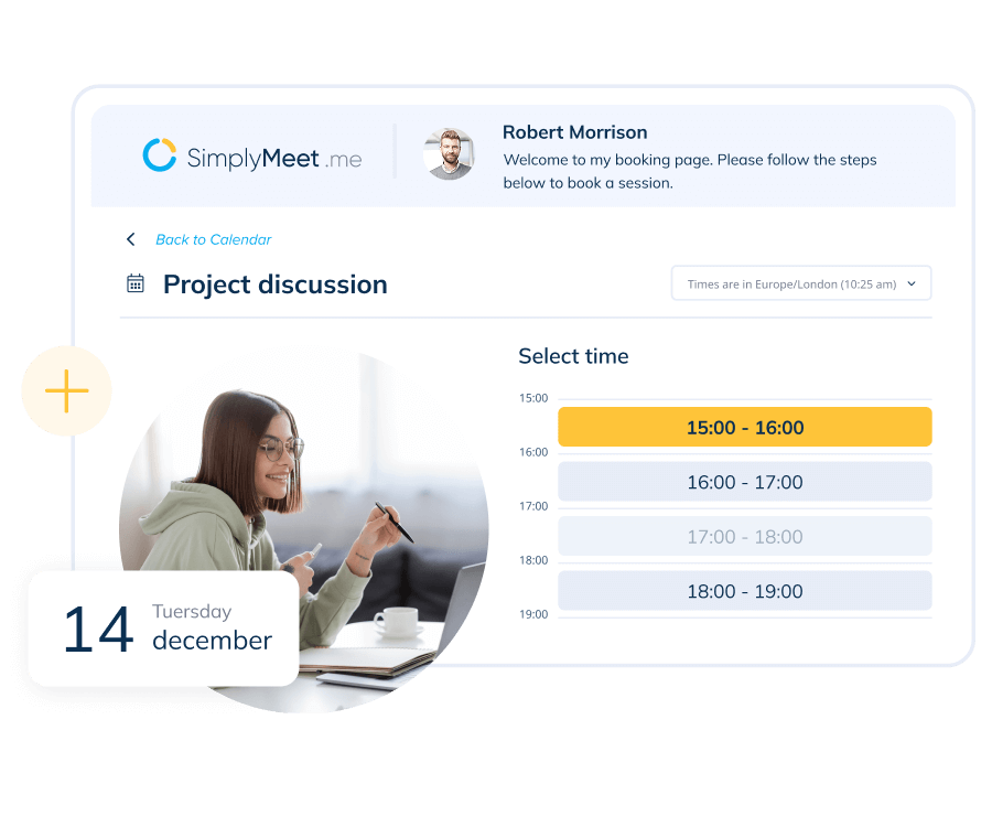 Scheduling page example